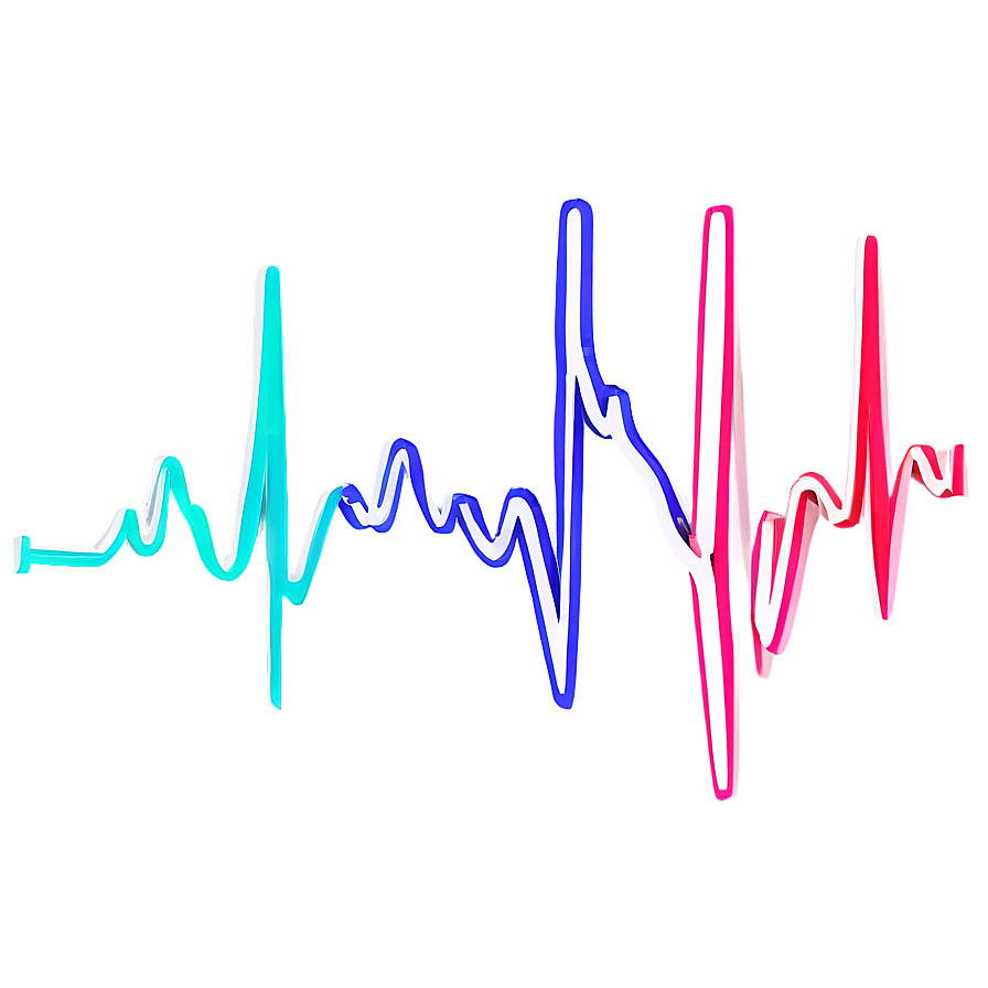 Heartbeat Line With Gradient Color Png Lqf PNG image