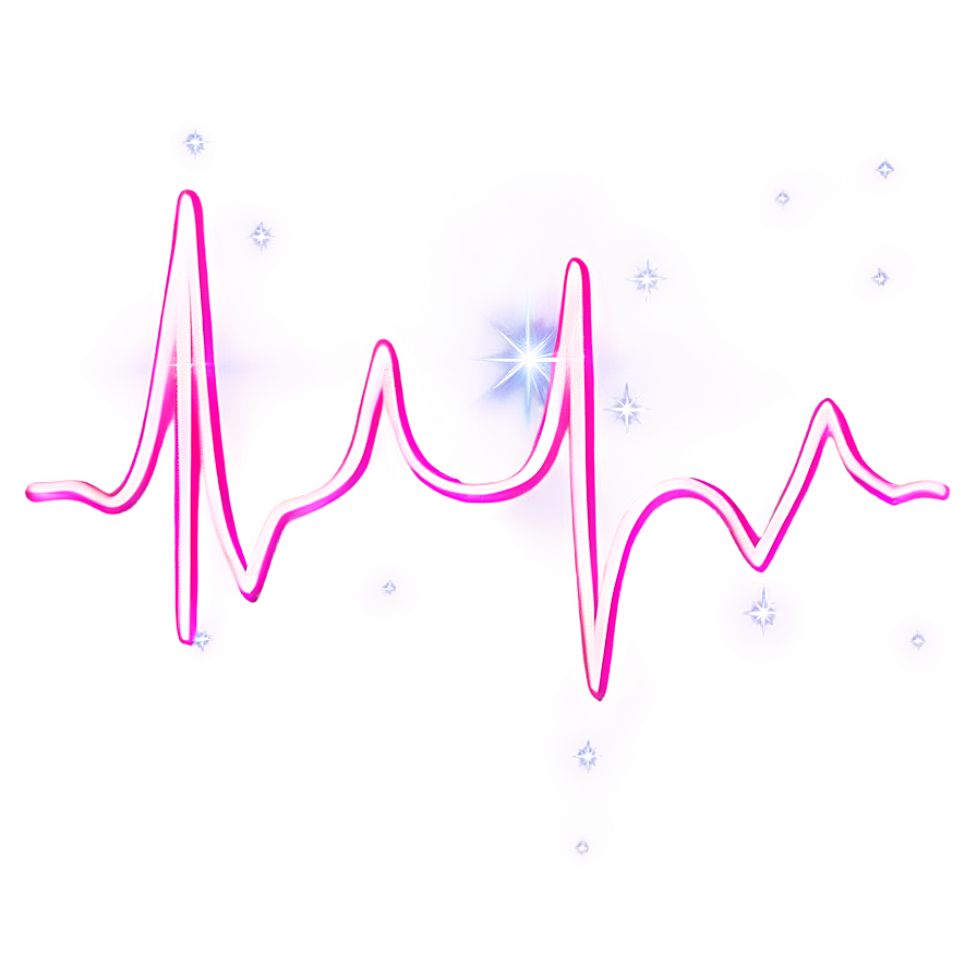 Heartbeat Line With Sparkles Png 06292024 PNG image