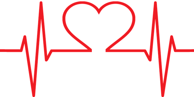 Heartbeat Love Concept PNG image