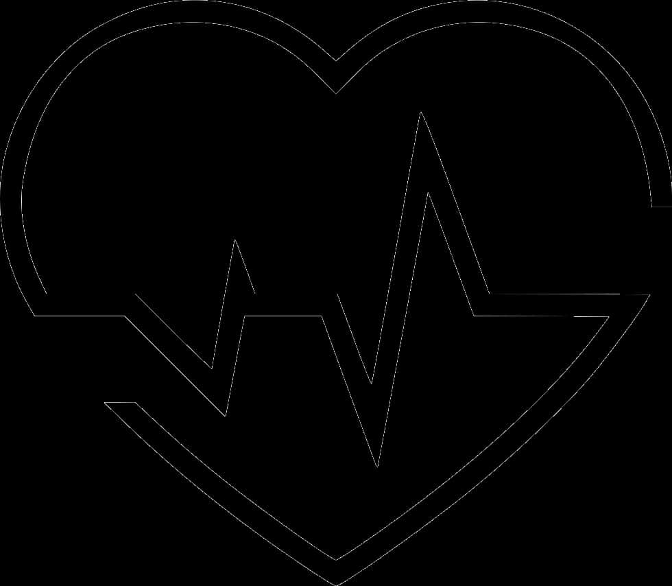 Heartbeat Silhouette Outline PNG image