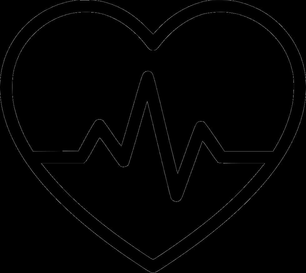 Heartbeat Silhouette Outline PNG image