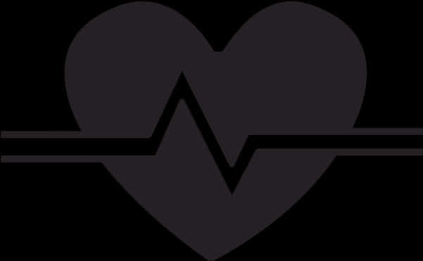 Heartbeat Symbol Black Background PNG image