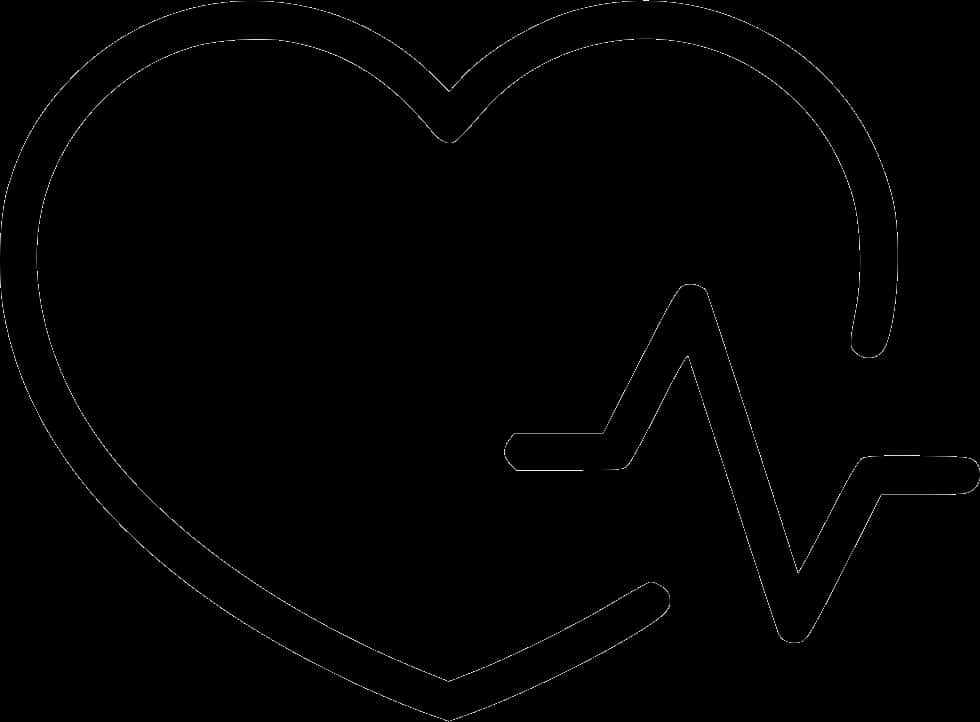 Heartbeat Symbol Outline PNG image