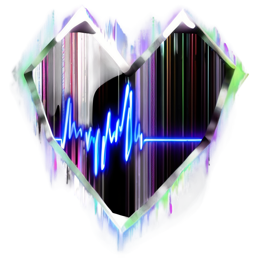 Heartbeat With Glitch Effect Png Bab26 PNG image