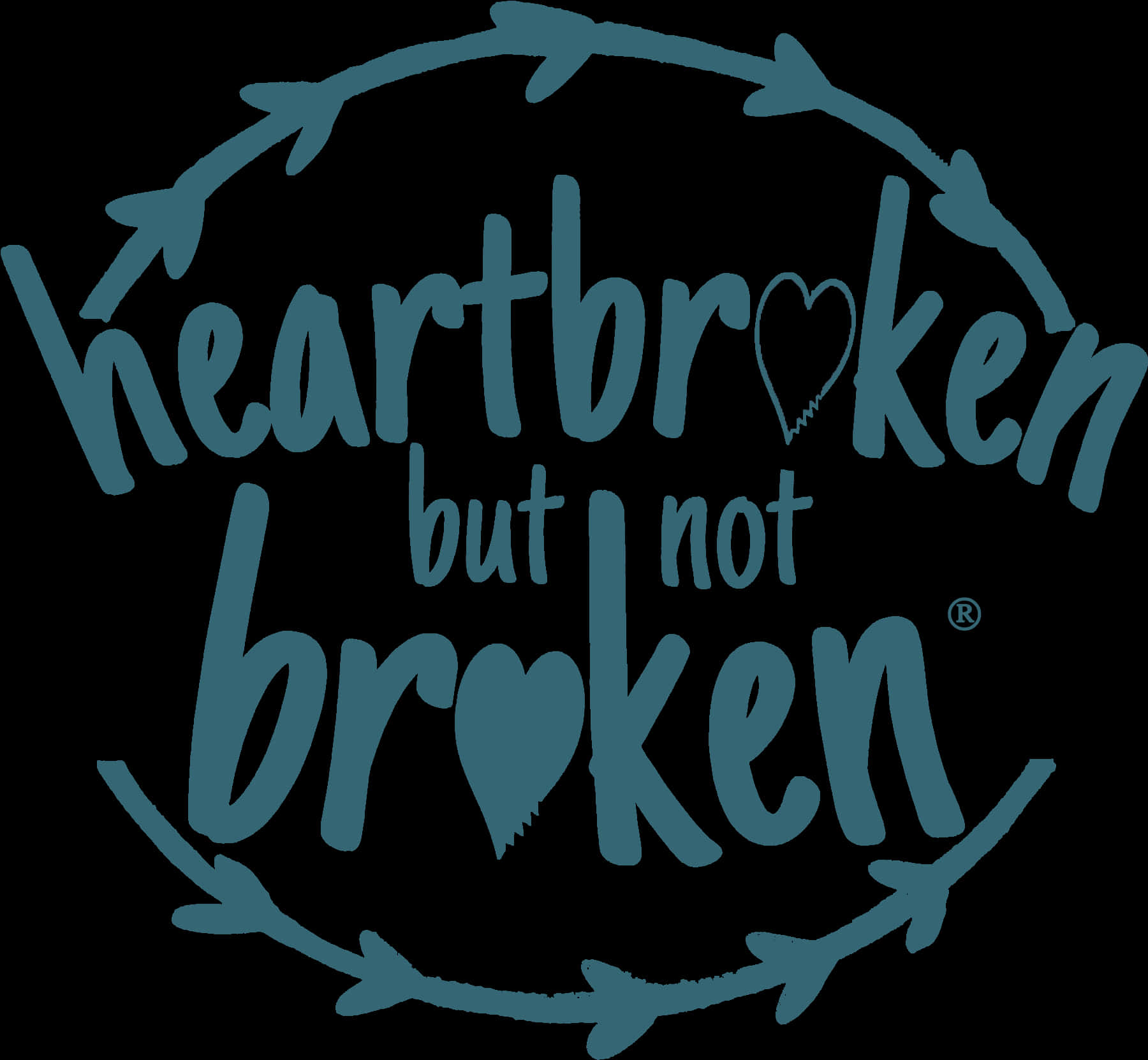 Heartbroken But Not Broken Graphic PNG image