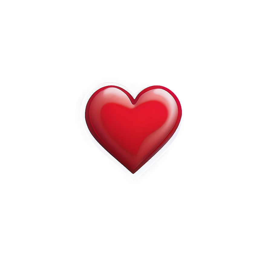 Heartfelt Red Heart Emoji Png Cuc37 PNG image