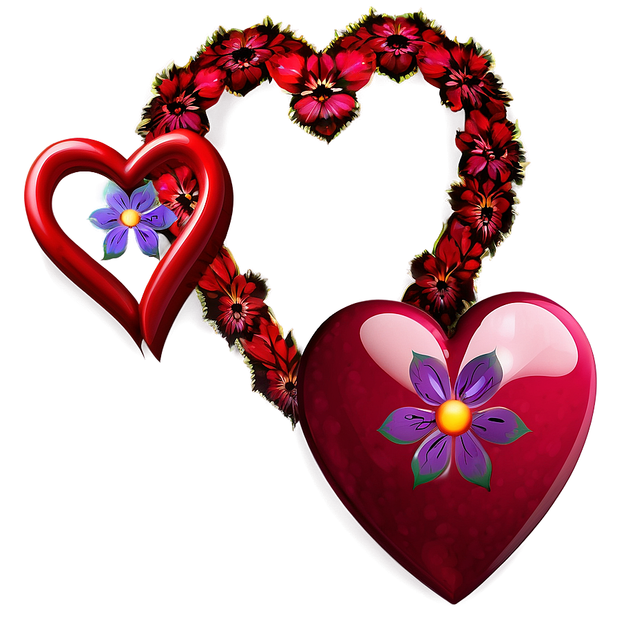 Hearts And Flowers Png 68 PNG image