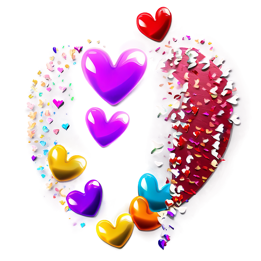 Hearts Confetti Png 71 PNG image