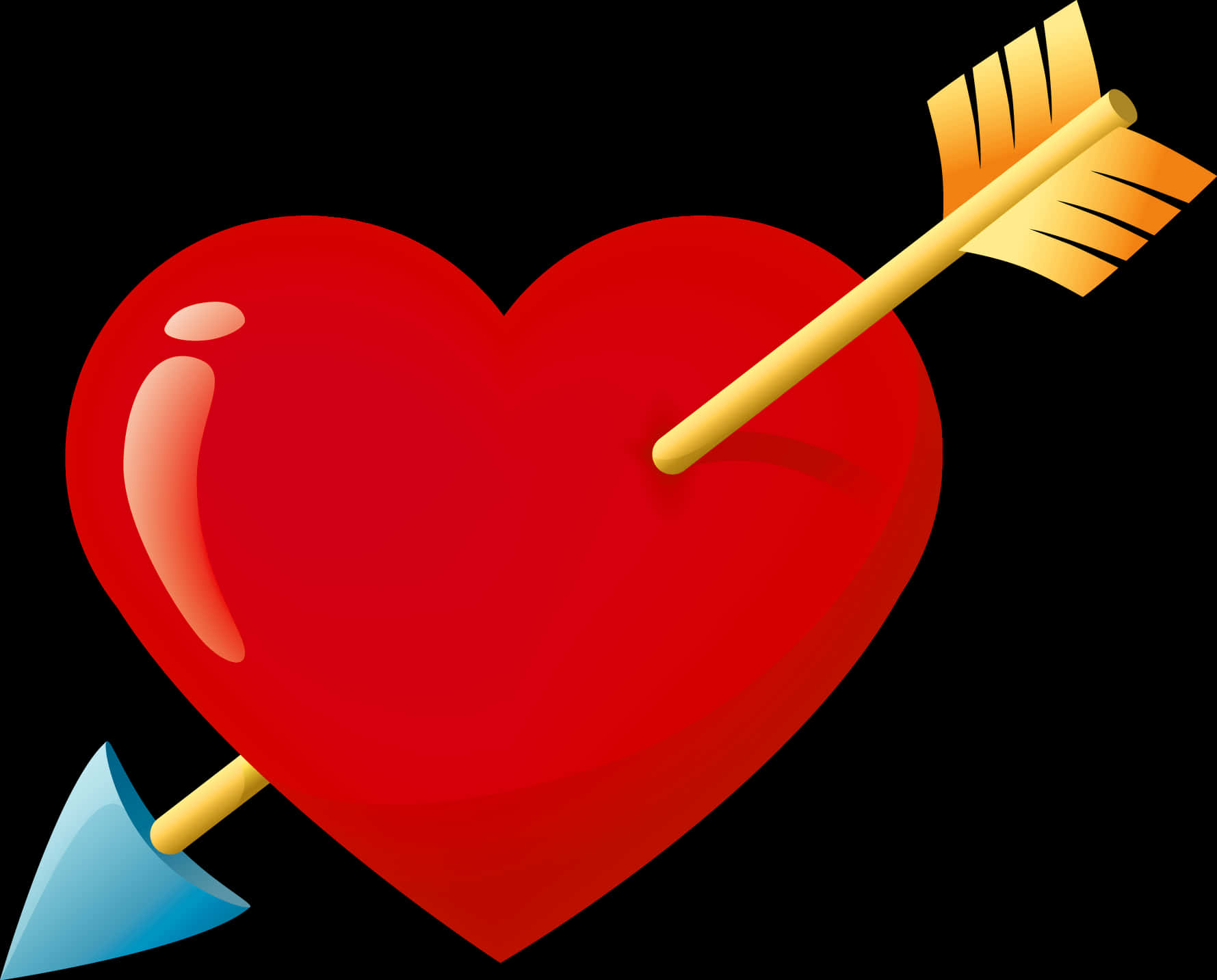 Heartwith Arrow Graphic PNG image