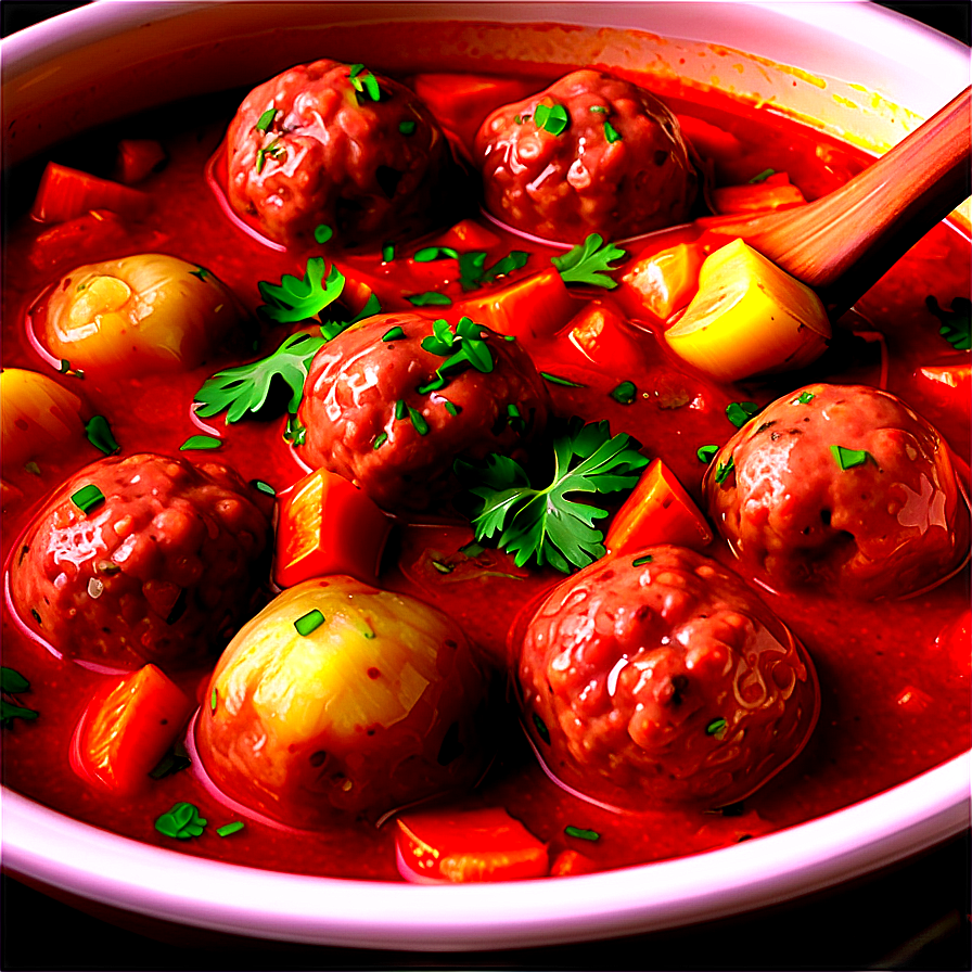 Hearty Meatball Stew Png 06242024 PNG image