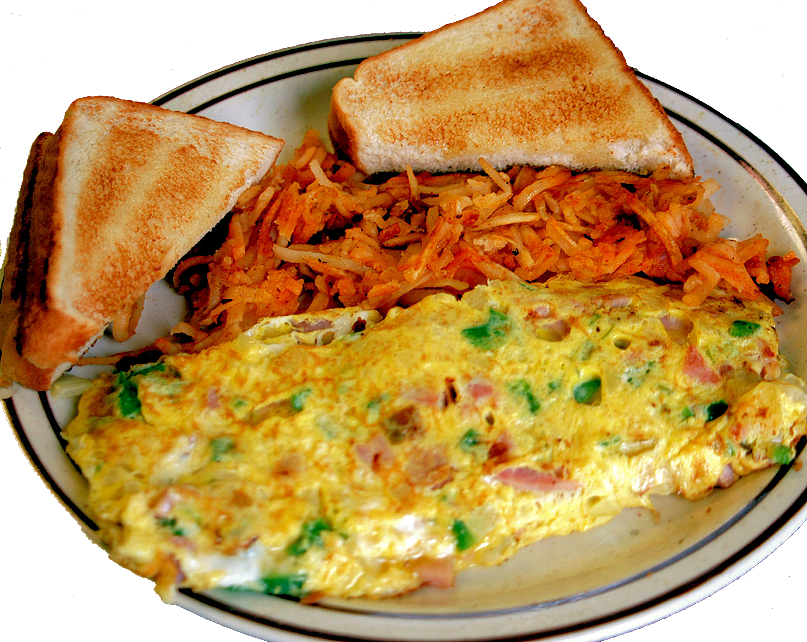 Hearty Omelette Breakfast PNG image