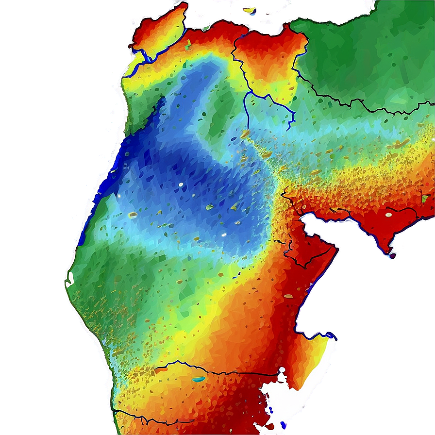 Heat Map Of Wildlife Migration Patterns Png 06282024 PNG image