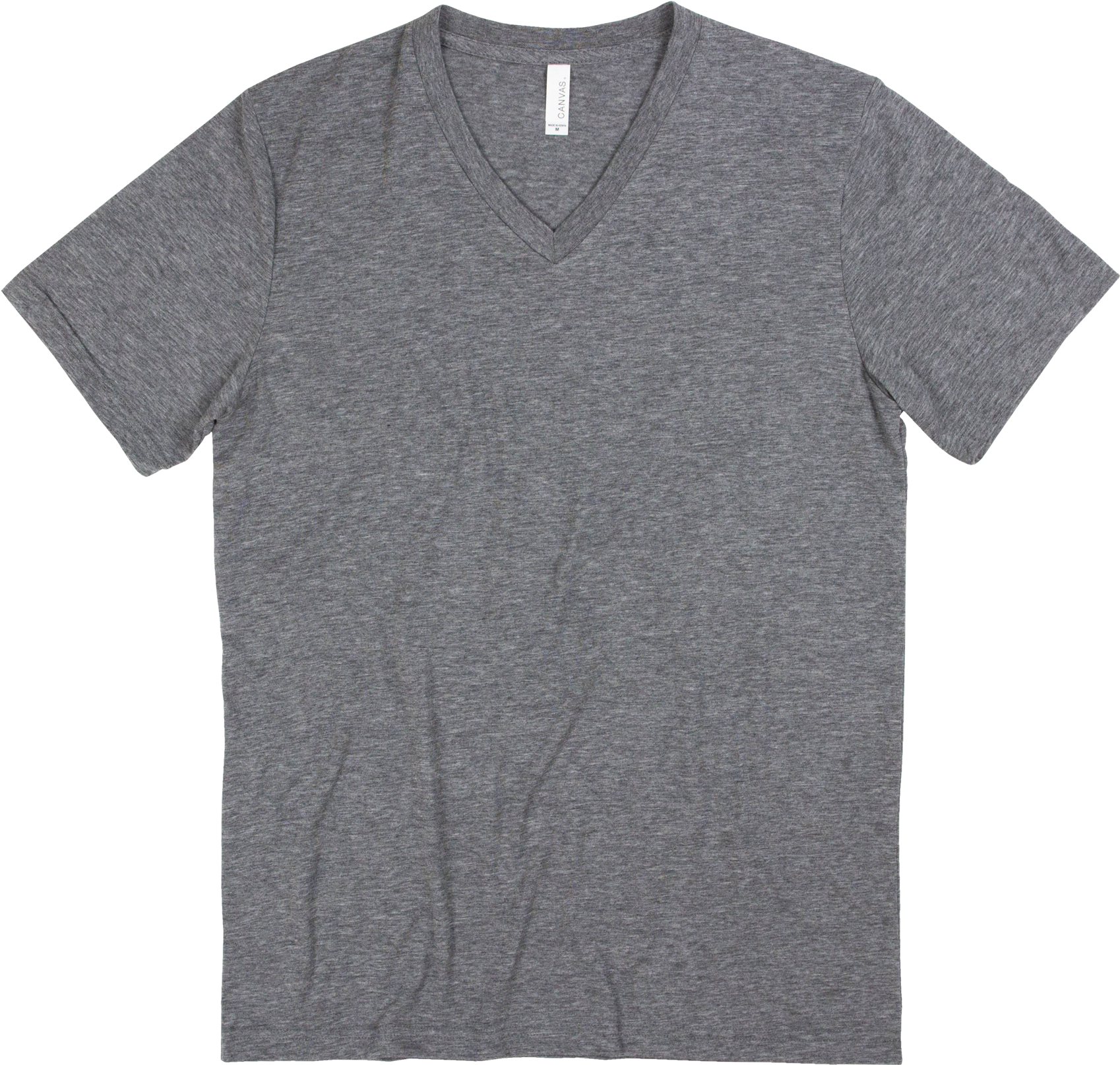 Heather Gray V Neck T Shirt PNG image