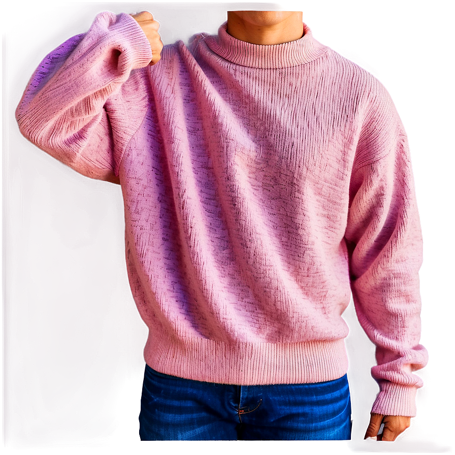 Heather Pink Sweater Png 06292024 PNG image