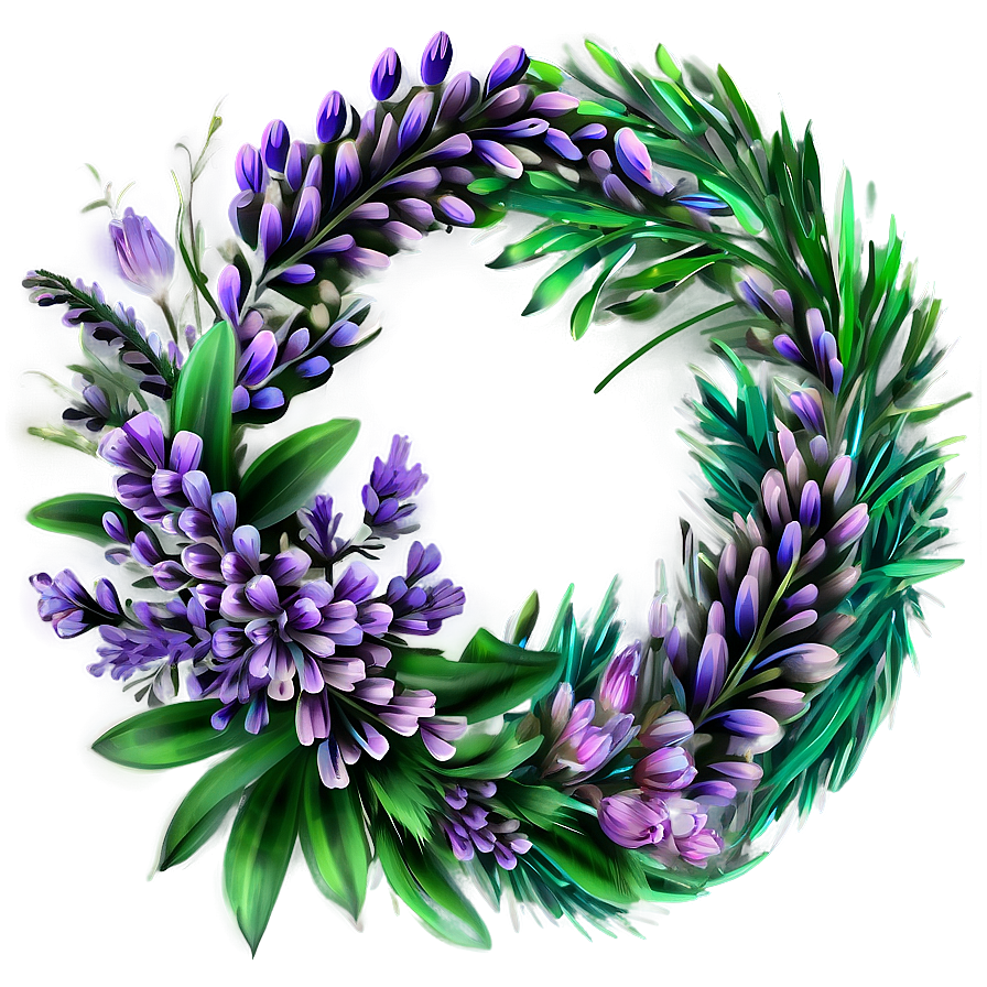 Heather Wreath Design Png Jah58 PNG image