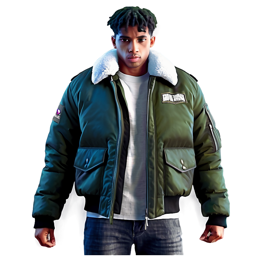 Heavy Duty Bomber Jacket Winter Png 85 PNG image