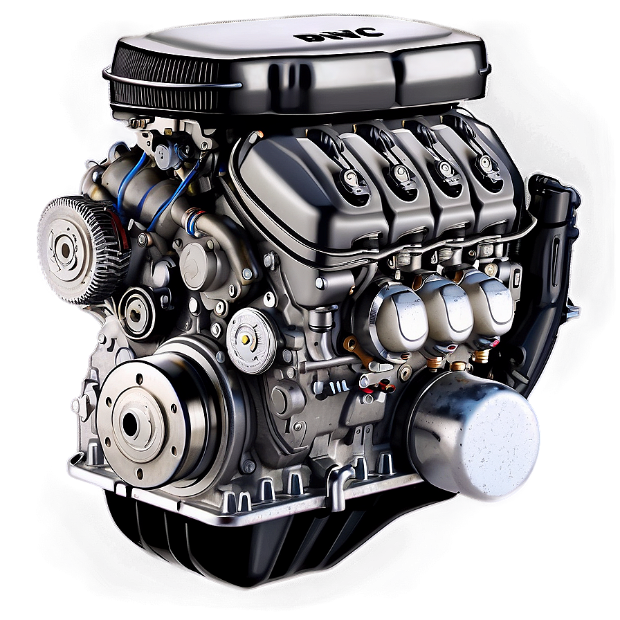 Heavy-duty Car Engine Detail Png 06132024 PNG image