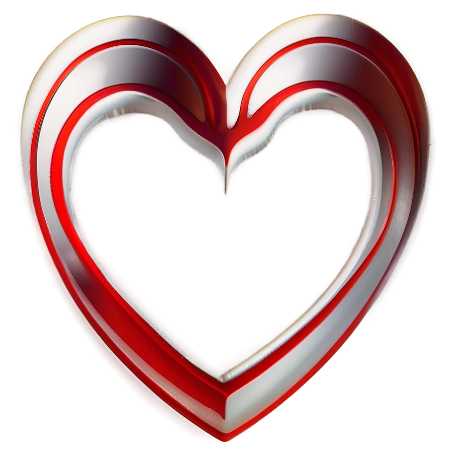 Heavy Outline Red Heart Emoji Png 06262024 PNG image