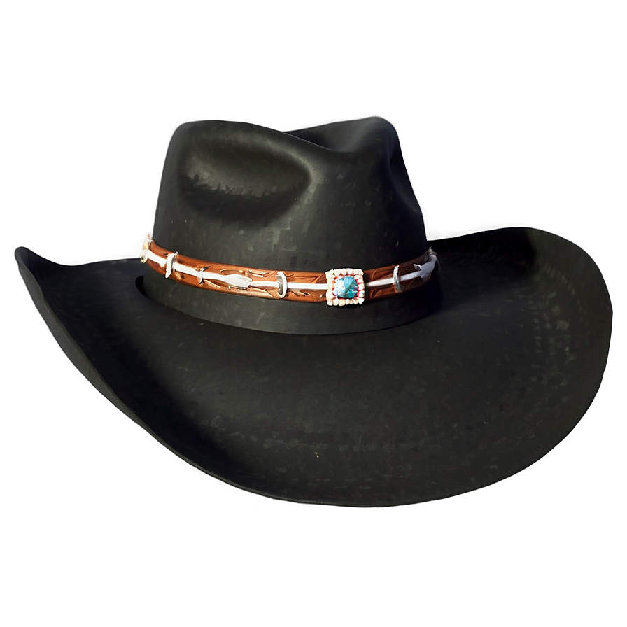 Heavyweight Black Cowboy Hat Png 06212024 PNG image