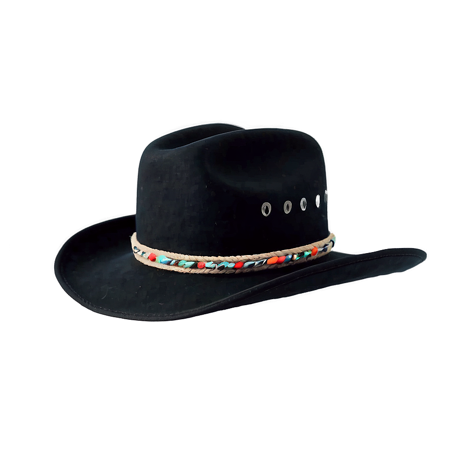 Heavyweight Black Cowboy Hat Png 06212024 PNG image