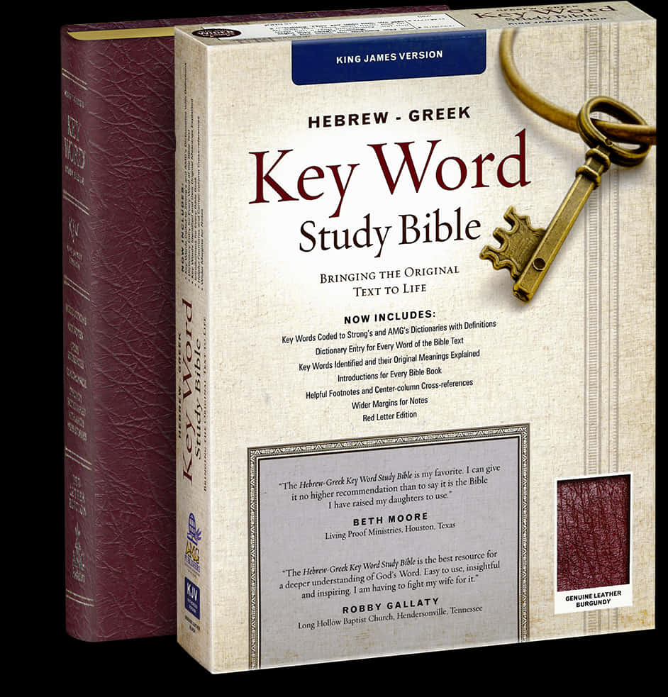 Hebrew Greek Key Word Study Bible PNG image