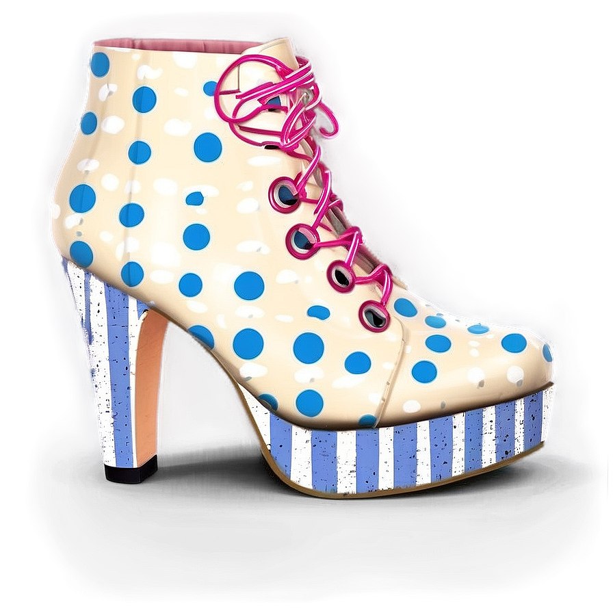 Heel With Polka Dots Png 06262024 PNG image