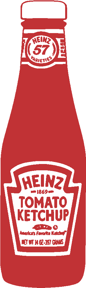 Heinz Ketchup Bottle Outline PNG image