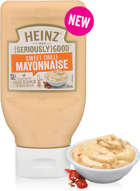 Heinz Sweet Chilli Mayonnaise New Product PNG image