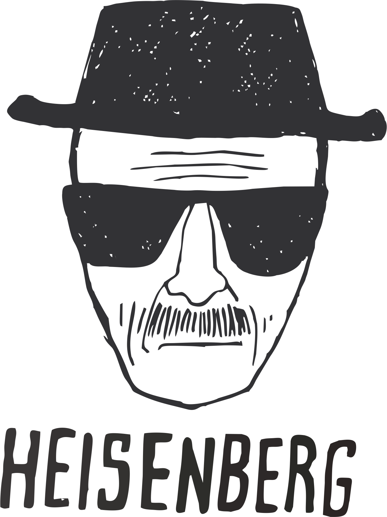 Heisenberg Iconic Hatand Glasses PNG image