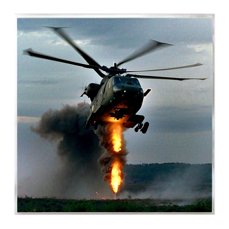 Helicopter Missile Explosion Png Qia PNG image