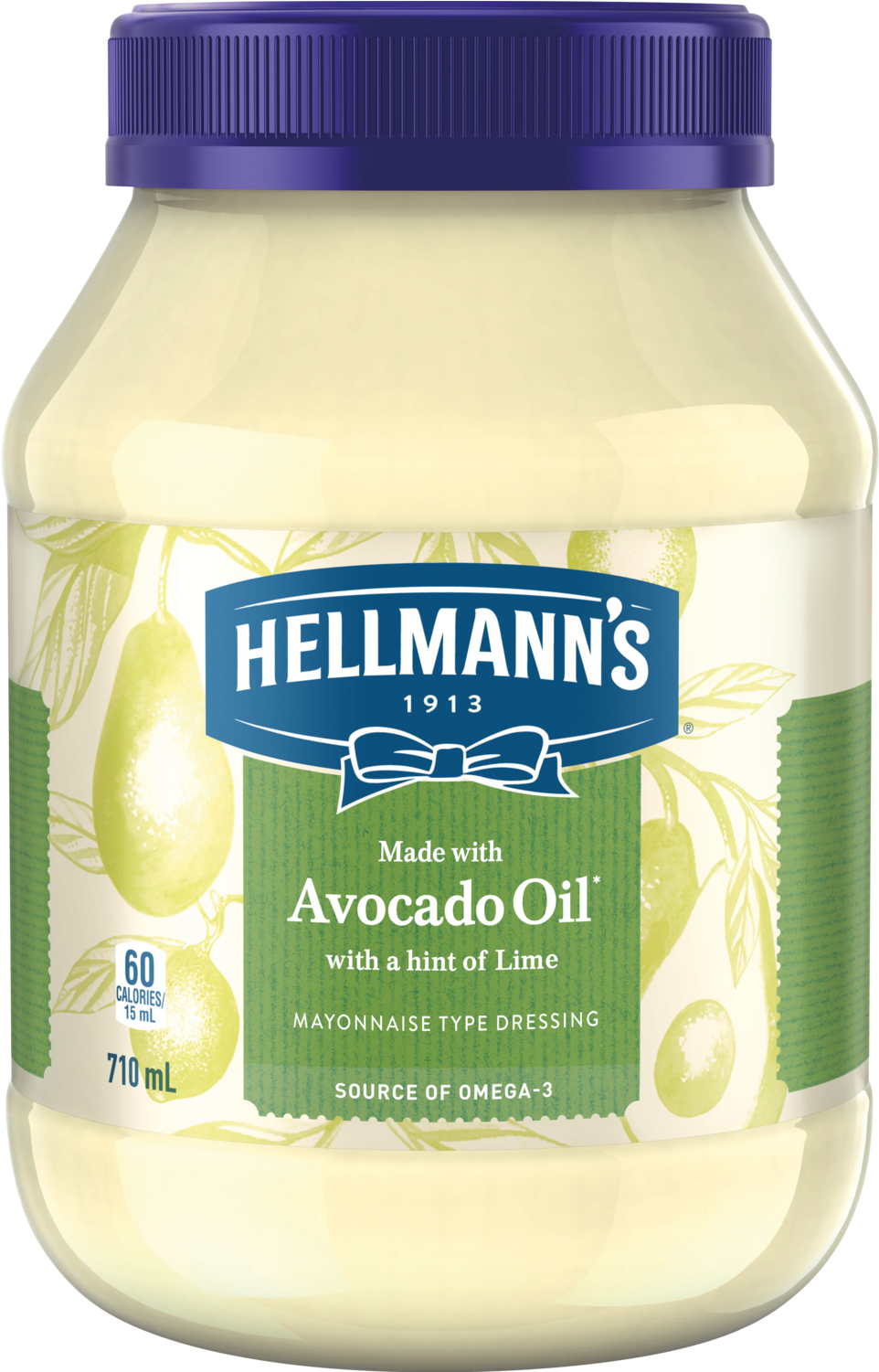 Hellmanns Avocado Oil Mayonnaise Jar PNG image