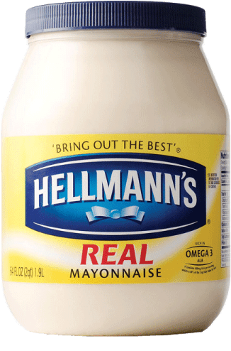 Hellmanns Real Mayonnaise Jar PNG image