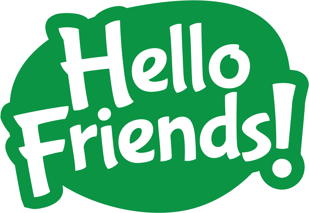 Hello Friends Greeting Graphic PNG image