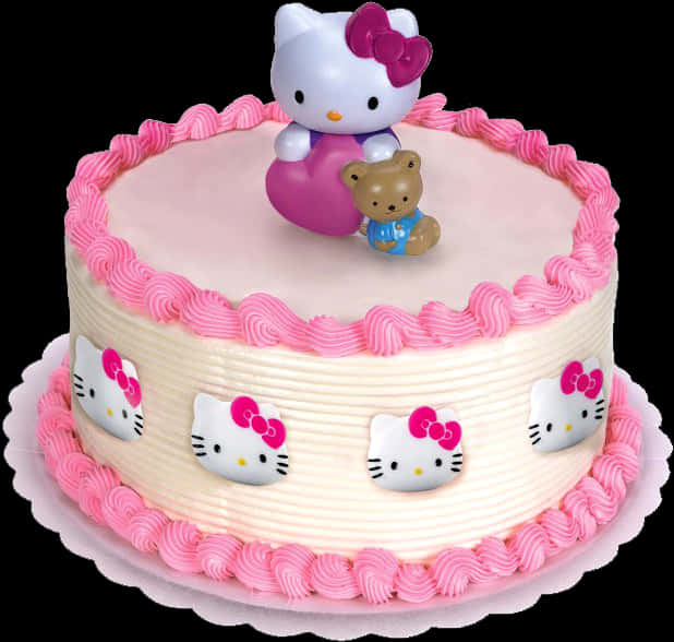 Hello Kitty Birthday Cake PNG image