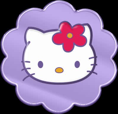 Hello Kitty Flower Icon PNG image