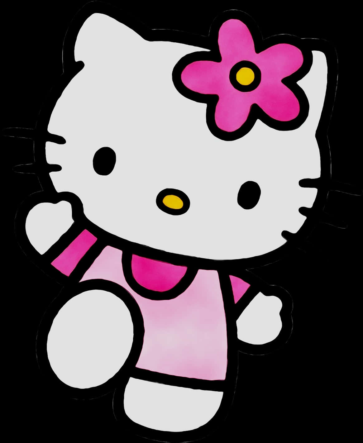 Hello Kitty Pink Flower PNG image