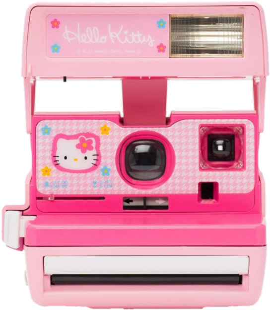 Hello Kitty Pink Polaroid Camera PNG image