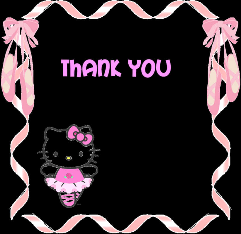 Hello Kitty Thank You Card PNG image