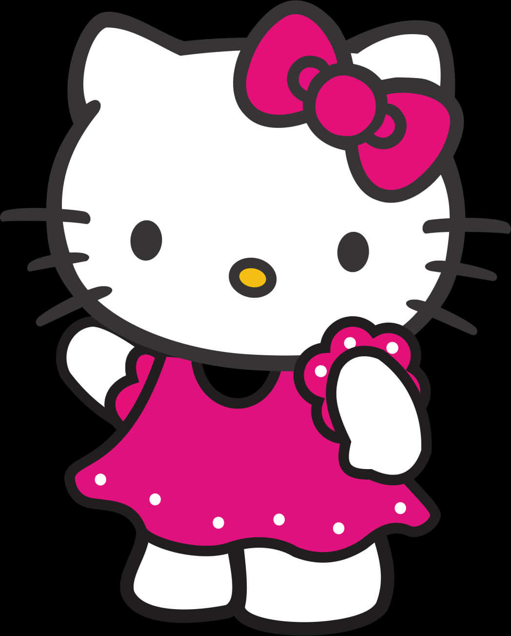 Hello Kittyin Pink Dress PNG image
