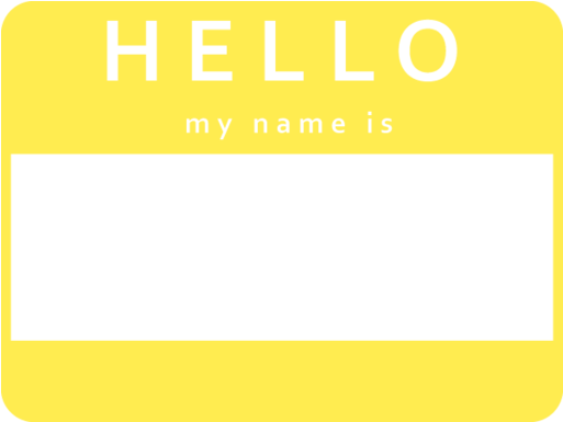 Hello My Name Is Blank Tag PNG image