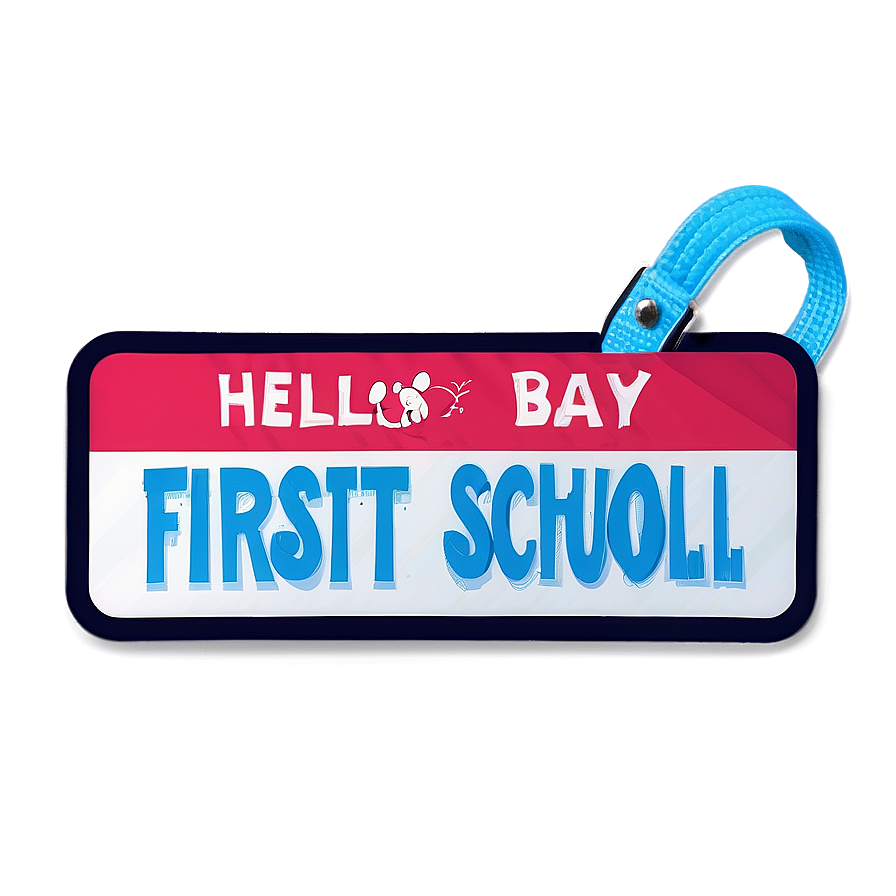 Hello My Name Is First Day Of School Tag Png Yag PNG image