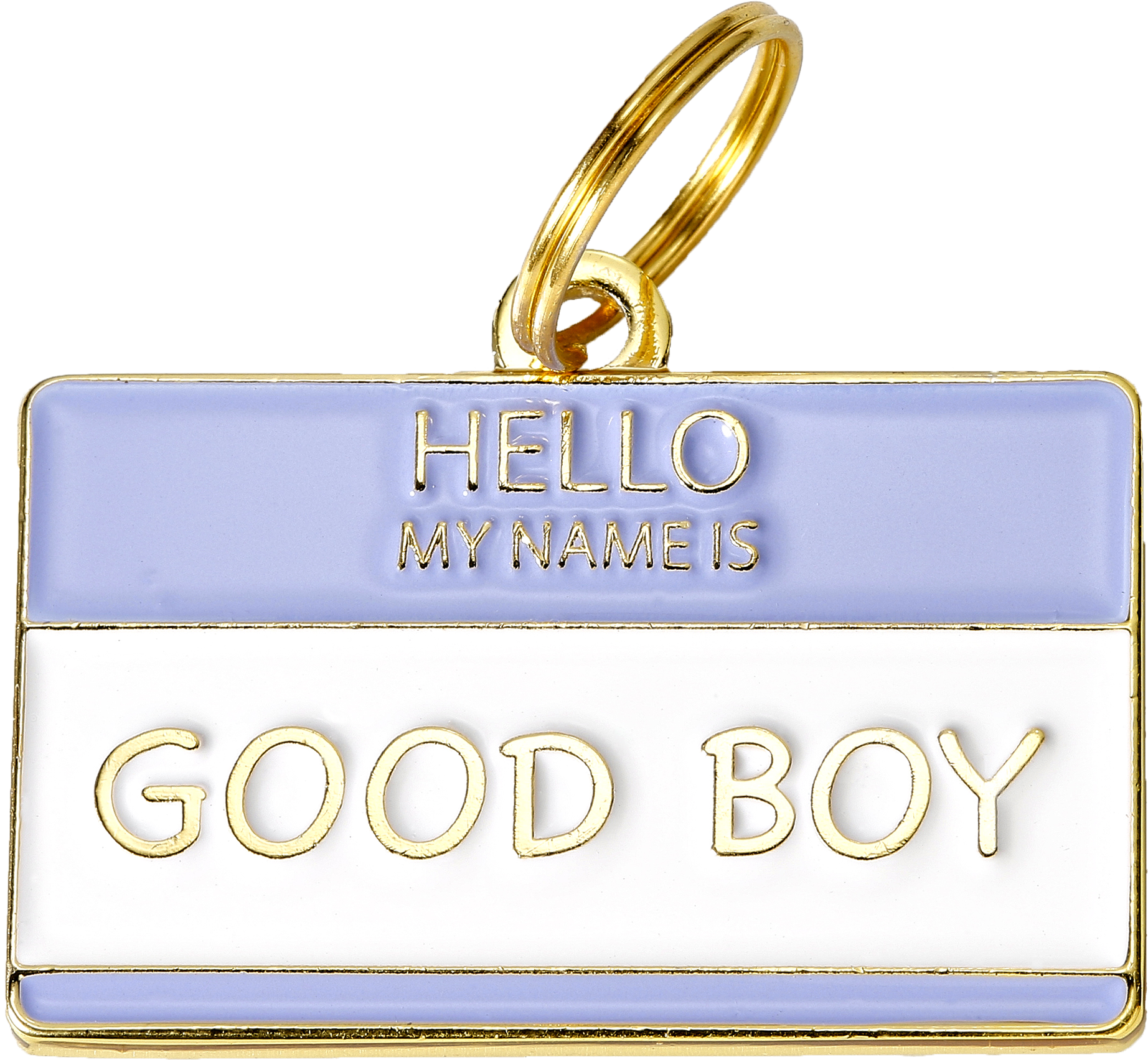 Hello My Name Is Good Boy Tag PNG image