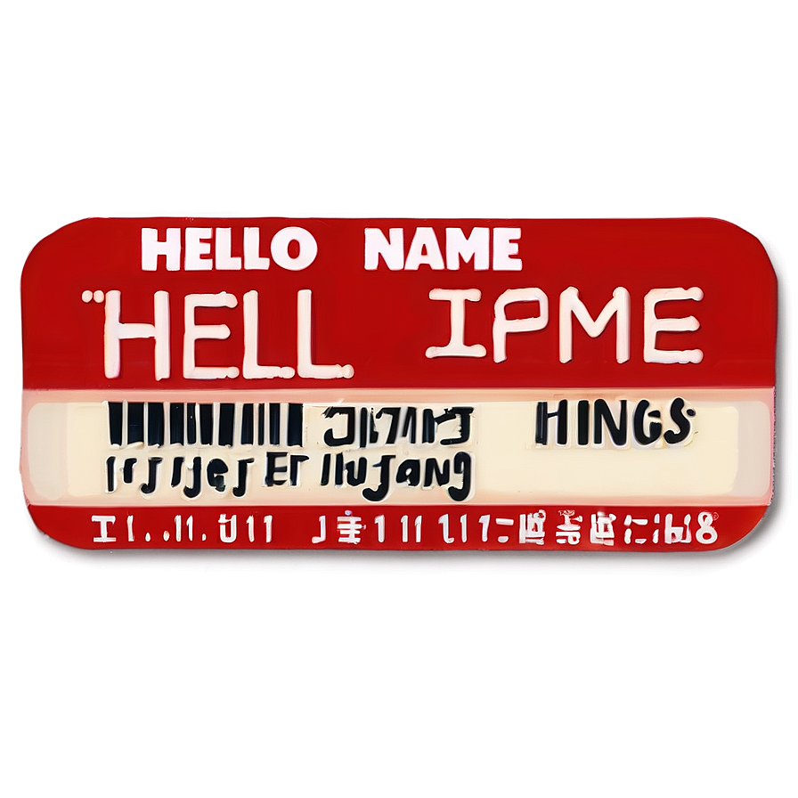 Hello My Name Is Sticker Png Rrp PNG image