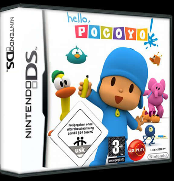 Hello Pocoyo Nintendo D S Game Cover PNG image