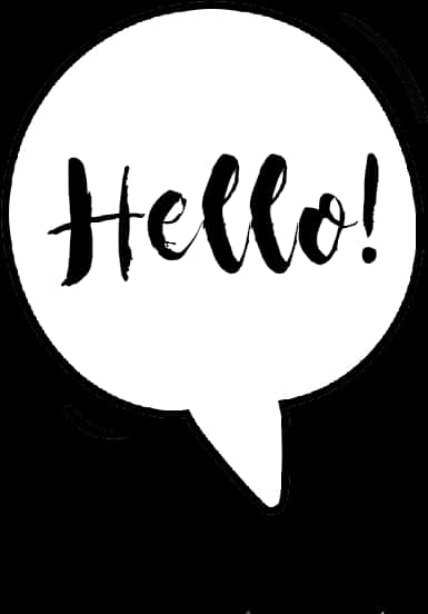 Hello Speech Bubble Graphic PNG image