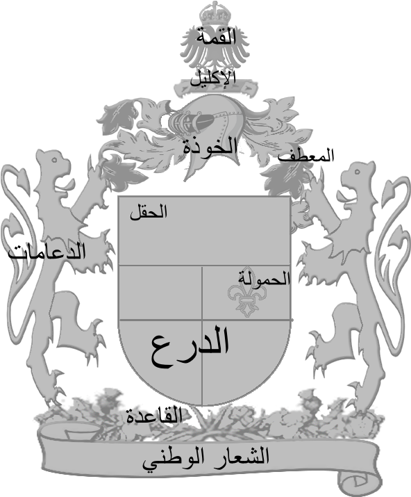 Heraldic_ Coat_of_ Arms_with_ Arabic_ Inscriptions PNG image