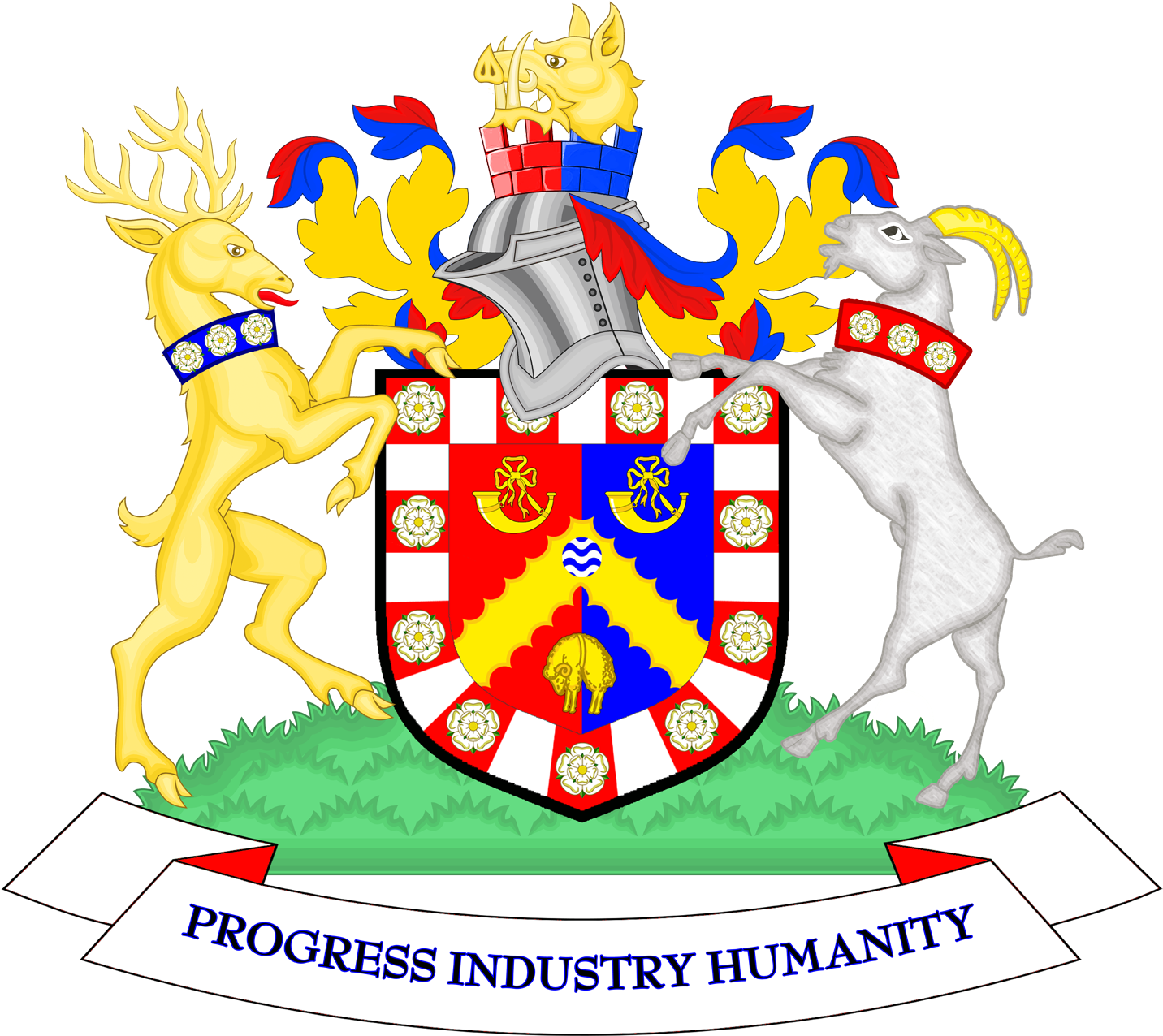 Heraldic_ Coat_of_ Arms_with_ Motto PNG image