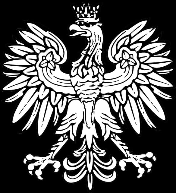 Heraldic_ Eagle_ Black_and_ White PNG image