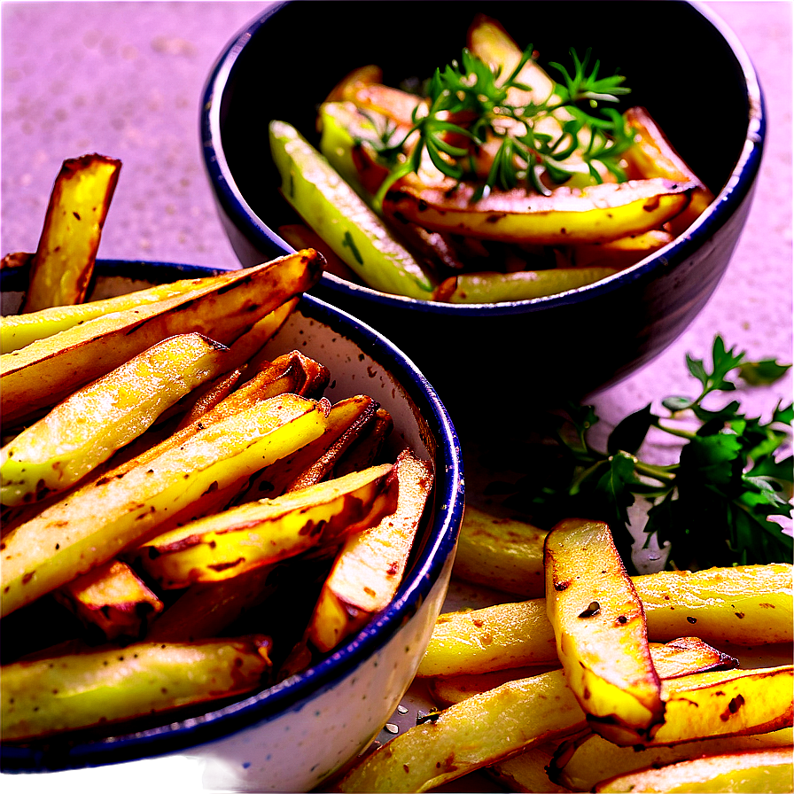 Herb-infused Fries Png Lhq PNG image