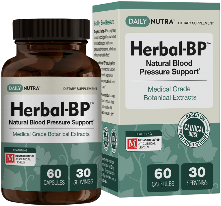 Herbal B P Supplement Bottleand Box PNG image